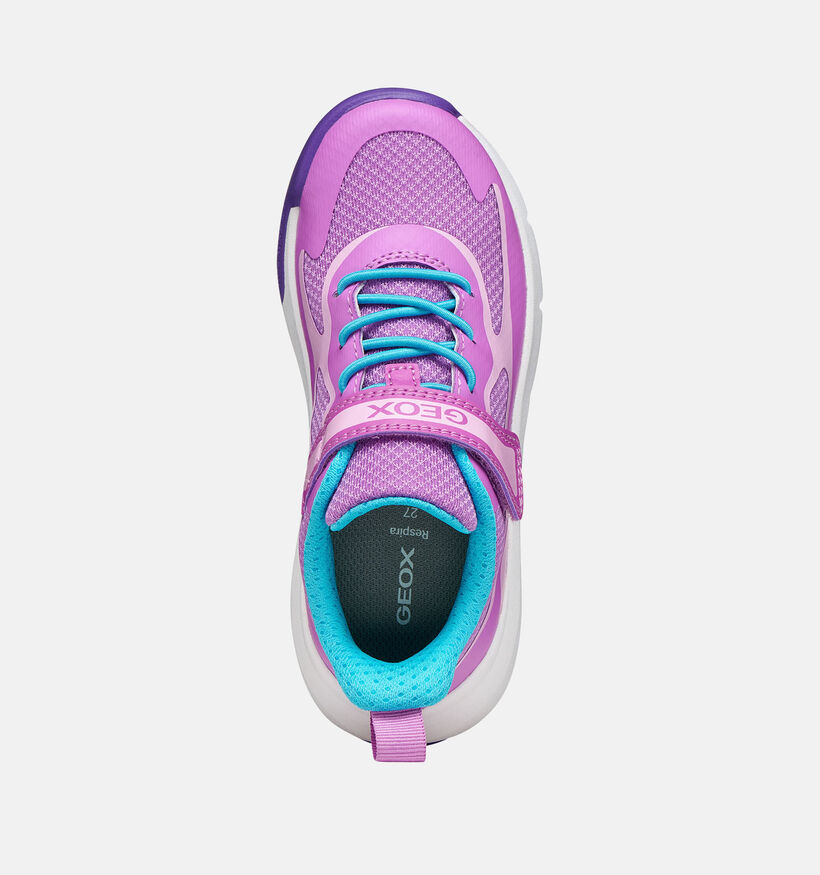 Geox Baskets basses en Lila pour filles (370163) - pour semelles orthop&eacute;diques