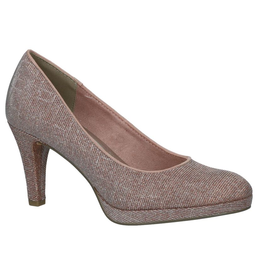 Marco Tozzi Escarpins classique en Or rose en textile (238091)