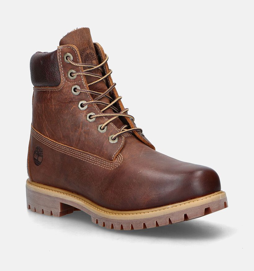 Timberland Inch Premium Cognac Veterboots voor heren (344959) - geschikt voor steunzolen