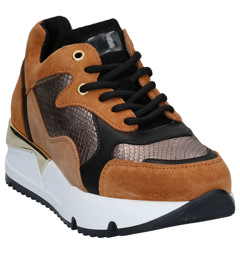 Bullboxer Cognac/Bronzen Sneakers in leer (281542)