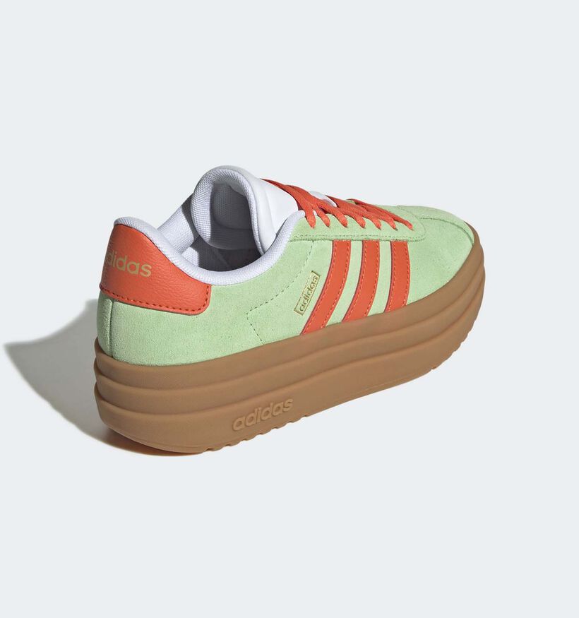 adidas VL Court Bold Groene/Oranje Sneakers voor jongens, meisjes (366062) - geschikt voor steunzolen