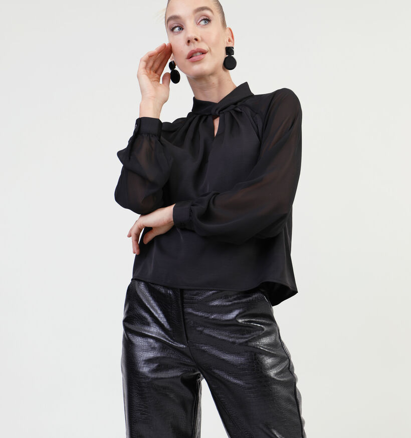 JDY Urba Blouse satin en Noir pour femmes (332478)