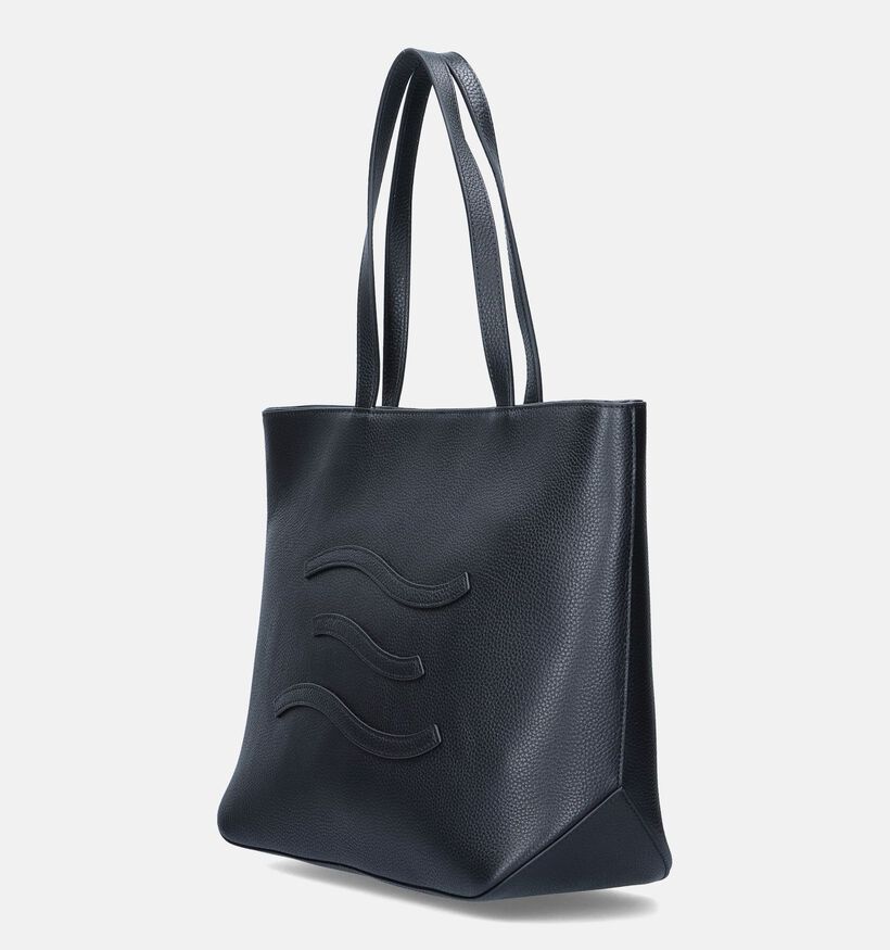 Crinkles Zwarte Shopper met rits voor dames (349842)