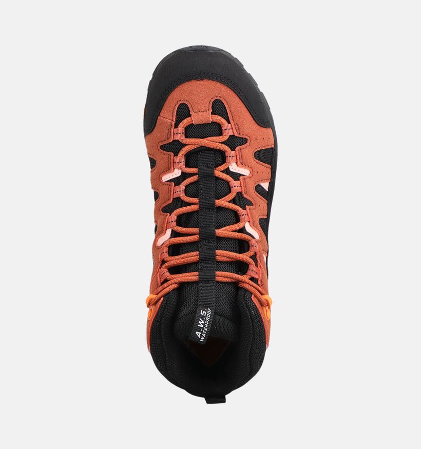 Icepeak Aura Chaussures de randonn&eacute;e en Noir/Terracotta pour femmes (378580) - pour semelles orthop&eacute;diques
