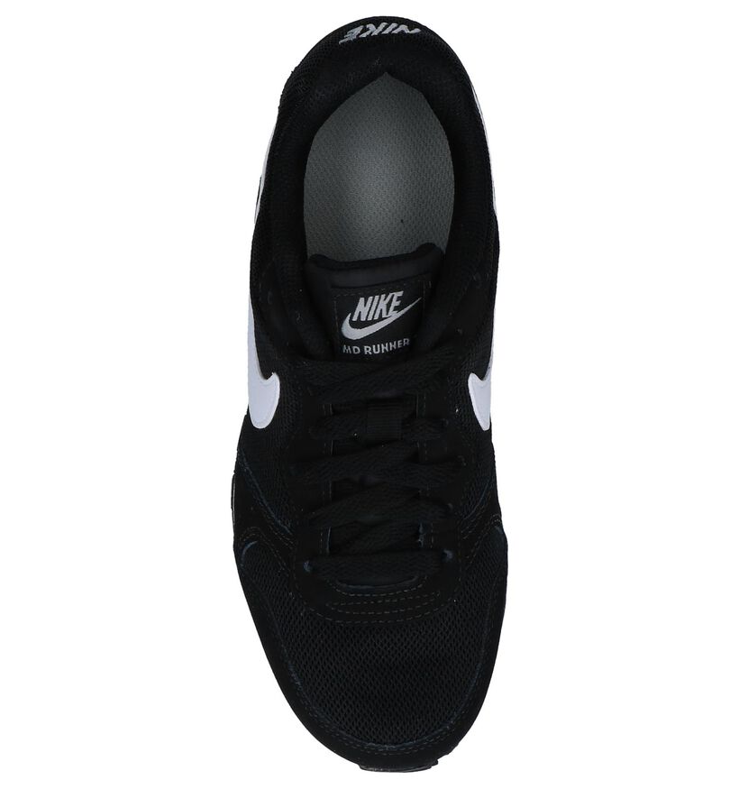 Zwarte Lage Sneakers Nike MD Runner in leer (234330)