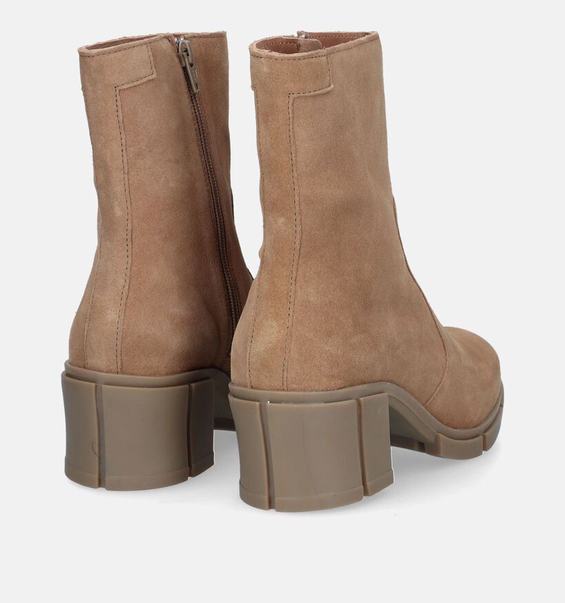 Tango Romy Camel Enkellaarsjes met hak voor dames (329207)