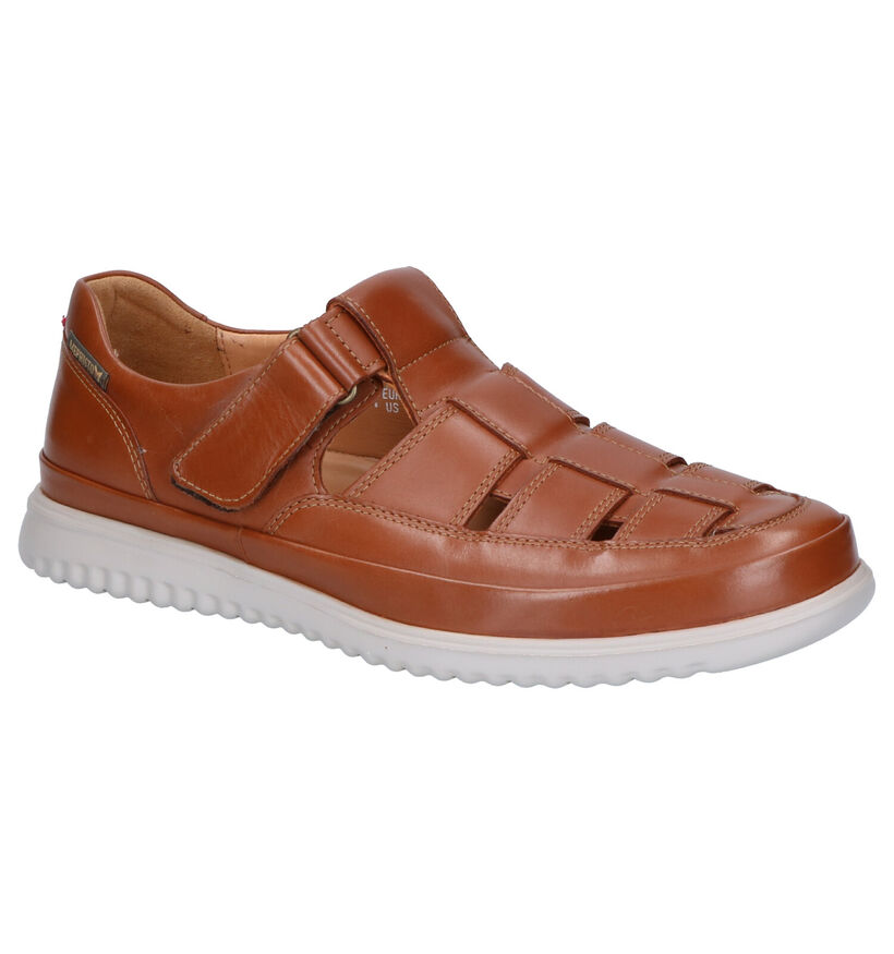 Mephisto Tarek Randy Chaussures à Velcro en Cognac pour hommes (323387) - pour semelles orthopédiques