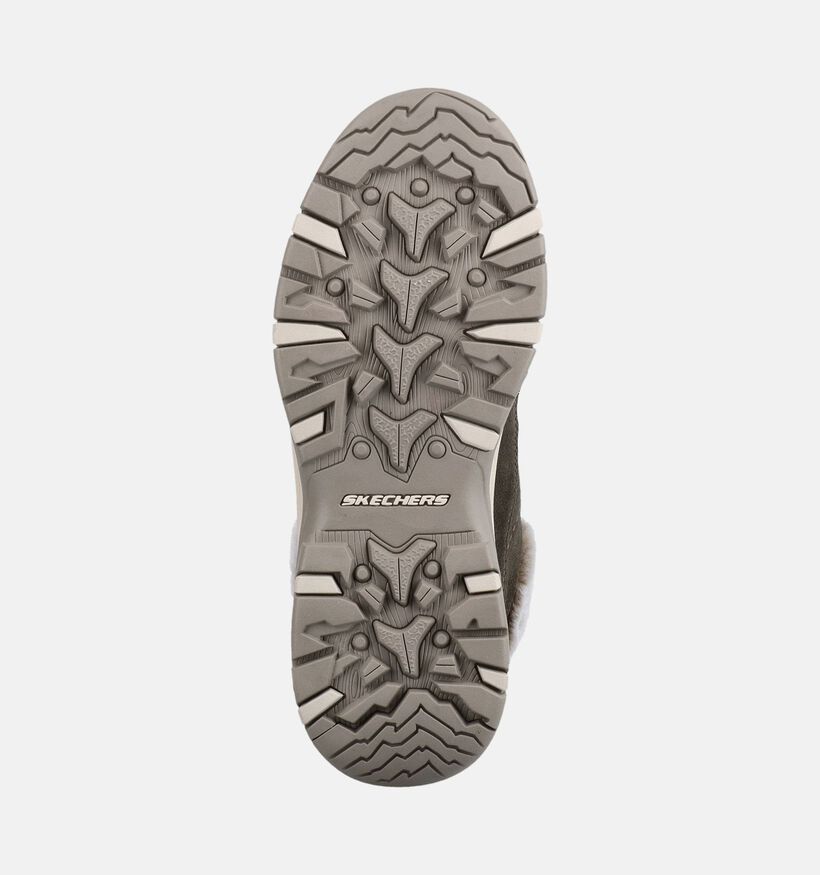 Skechers Trego Snow Worries Boots &agrave; lacets en Vert kaki pour femmes (377966)
