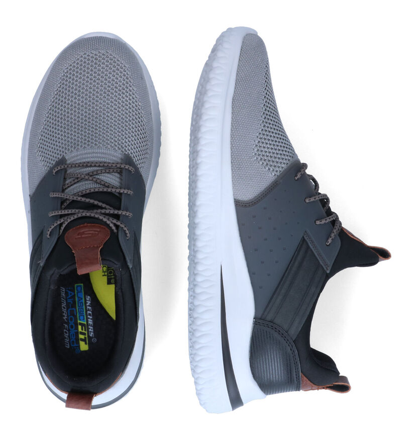 Skechers Delson Baskets slip-on en Kaki pour hommes (318132) - pour semelles orthopédiques