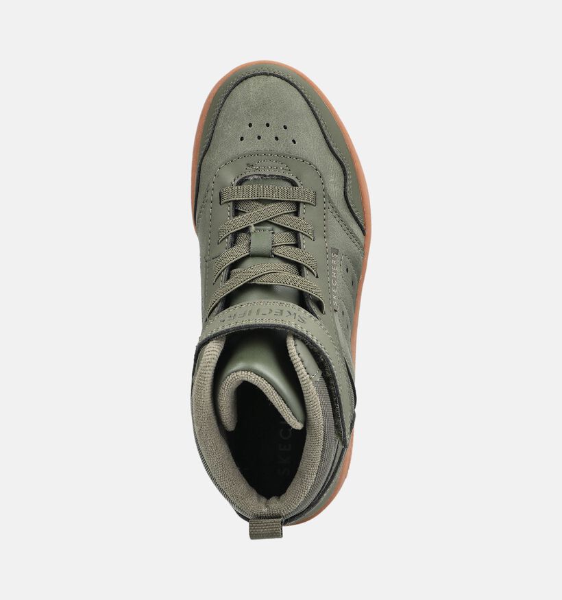 Skechers Quick Street Kakigroene Sneakers voor jongens, meisjes (376867)