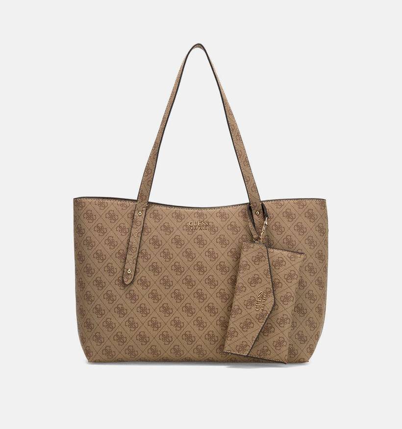 Guess Latte Logo Sac Shopper Brun (Set de 3) pour femmes (381078)