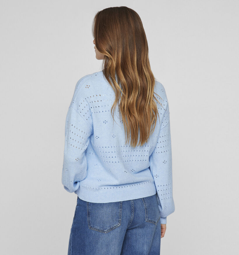 Vila Ril Cardigan avec boutons en Bleu pour femmes (351757)