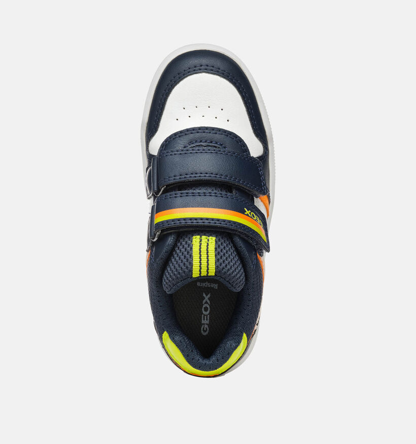 Geox Arzach Chaussures à scratch en Bleu pour garçons (351654) - pour semelles orthopédiques