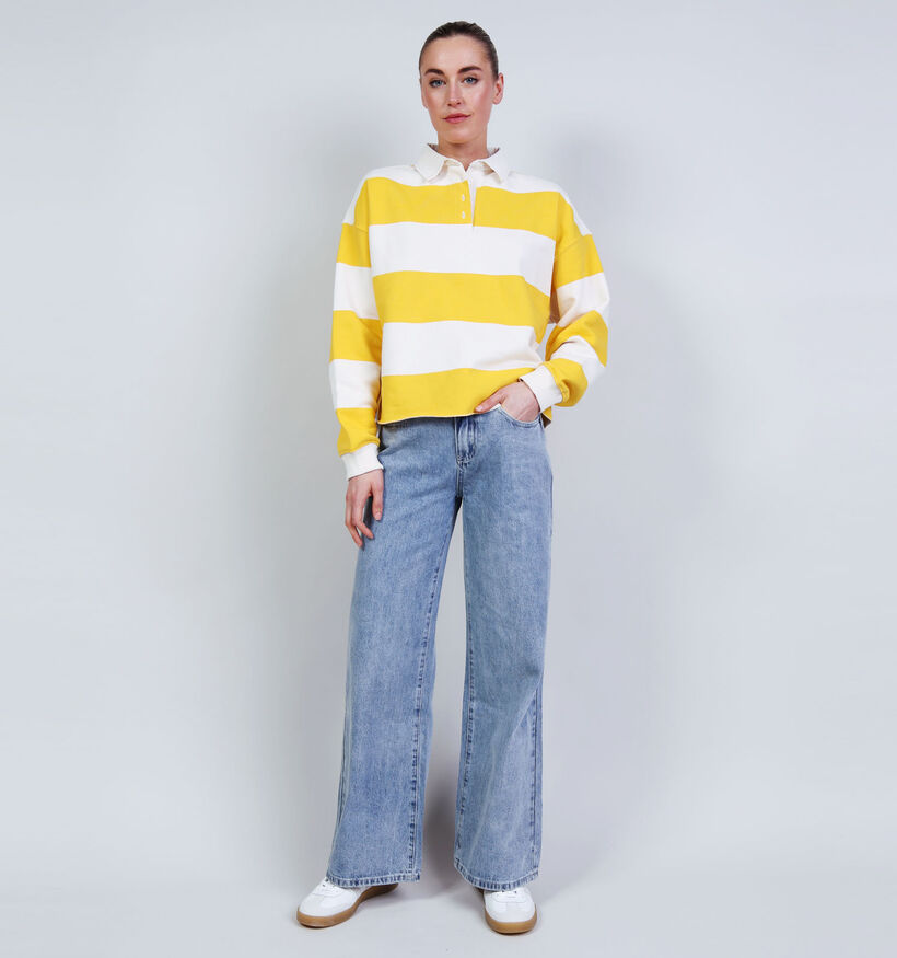 The Shirt Project Gele/Ecru Polo Trui Gestreept voor dames (374338)