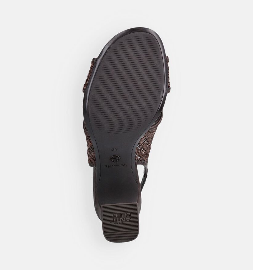 Tamaris Sandales &agrave; talons en Brun fonc&eacute; pour femmes (371743)