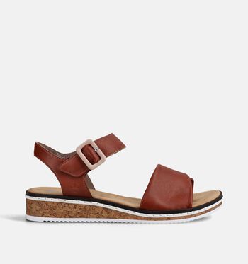Rieker Sandalen Wit/Cognac