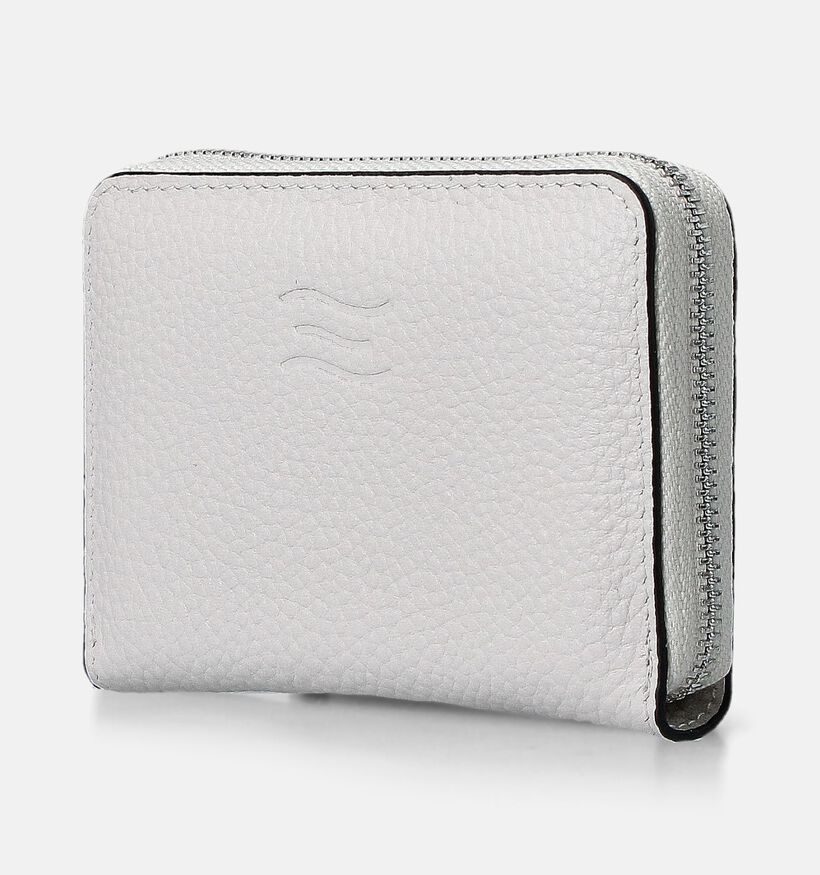 Crinkles Porte-monnaie zippé en Écru pour femmes (358074)