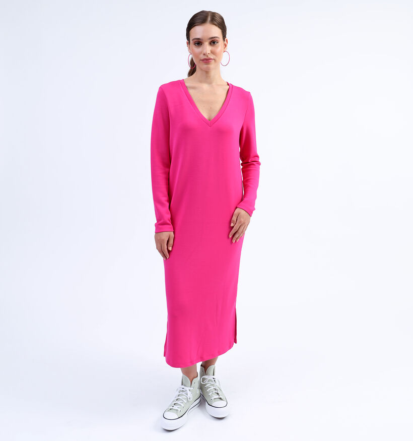 Vero Moda Silky Robe mi-longue en Rose pour femmes (335549)