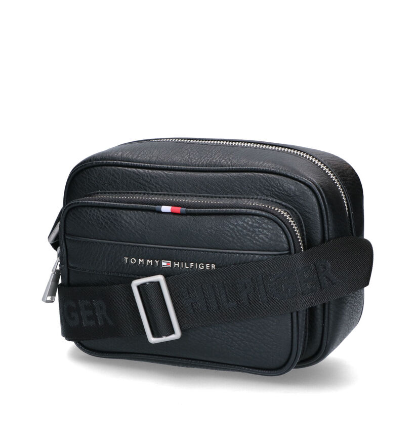 Tommy Hilfiger Casual Reporter Zwarte Crossbody Tas in kunstleer (300738)