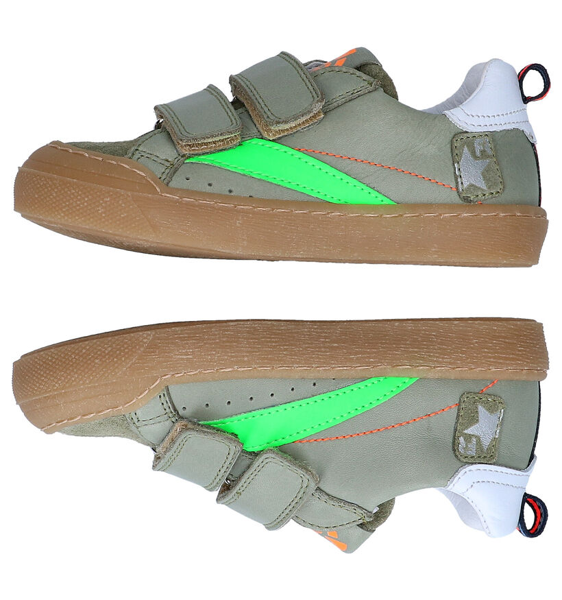 FR by Romagnoli Kaki Velcroschoenen in leer (285417)