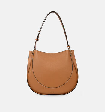 Crinkles Schoudertassen Beige/Cognac