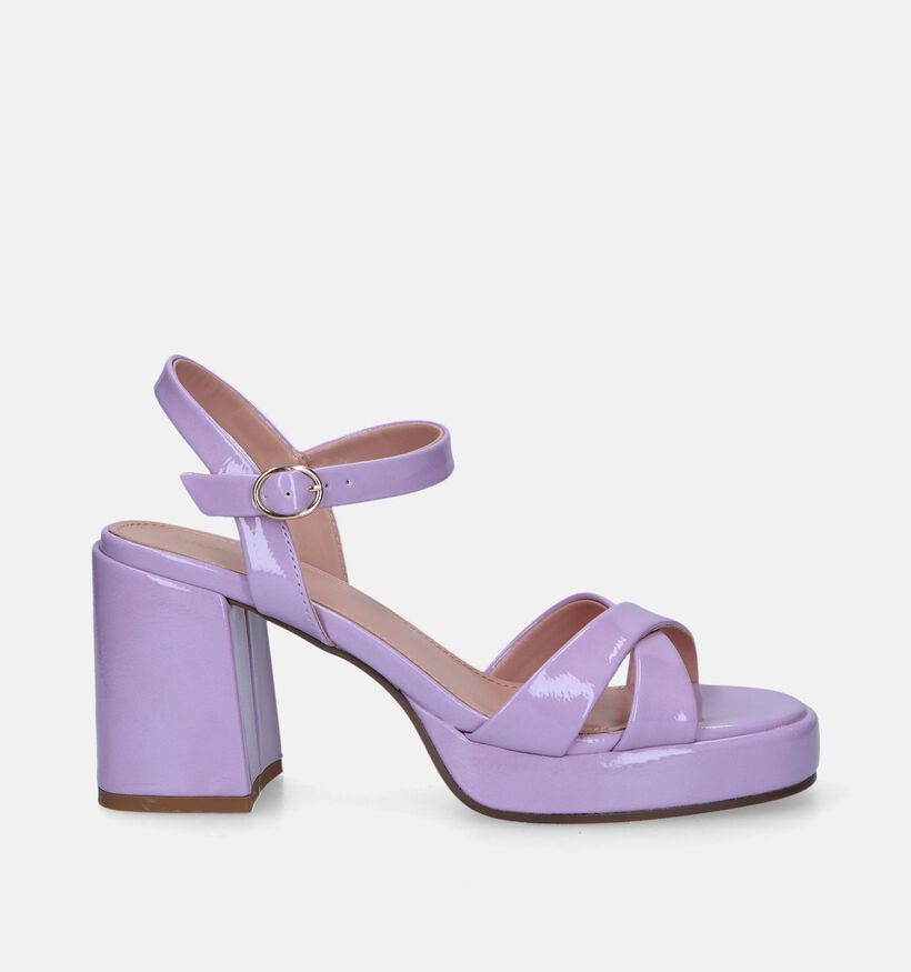 Signatur Sandales avec talon en Mauve pour femmes (340313)