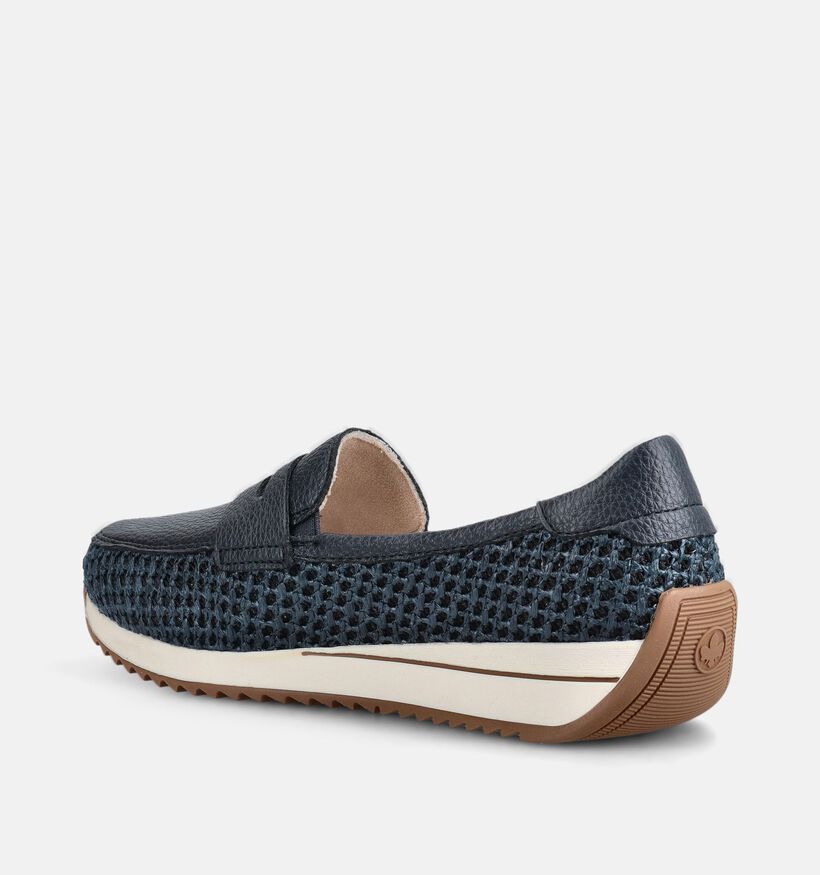 Rieker Donkerblauwe Mocassins voor dames (368503) - geschikt voor steunzolen