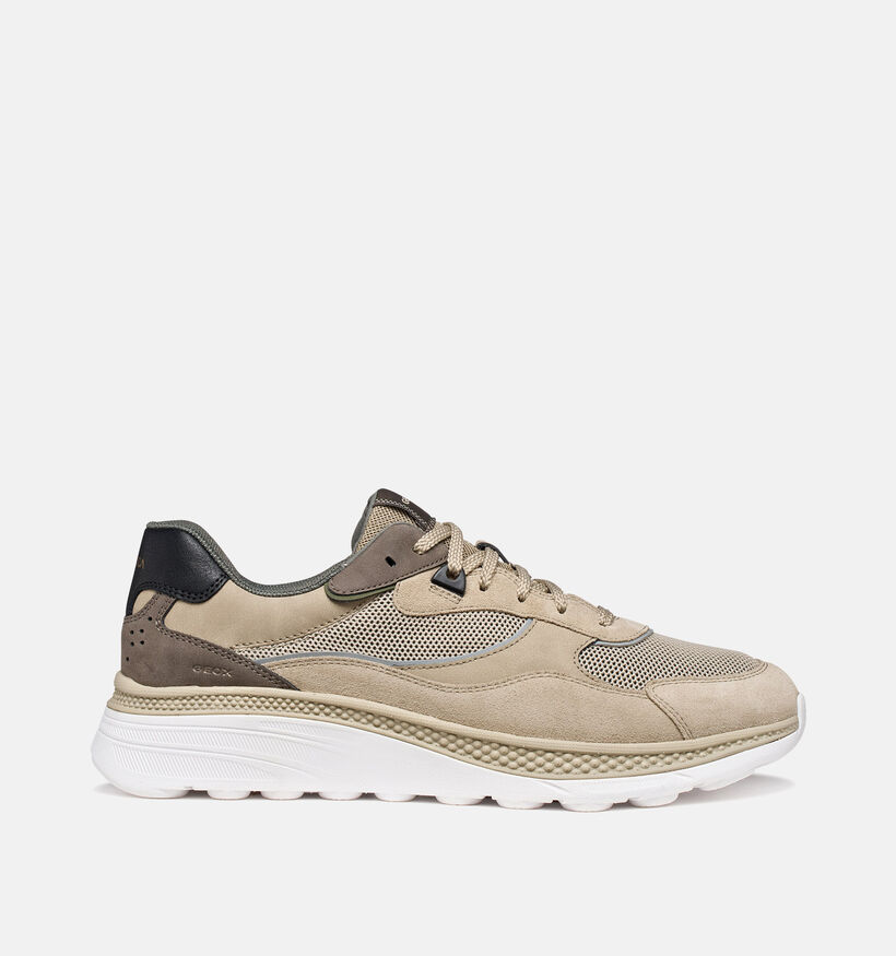 Geox Spherica Actif X1 Beige Sneakers voor heren (369114) - geschikt voor steunzolen
