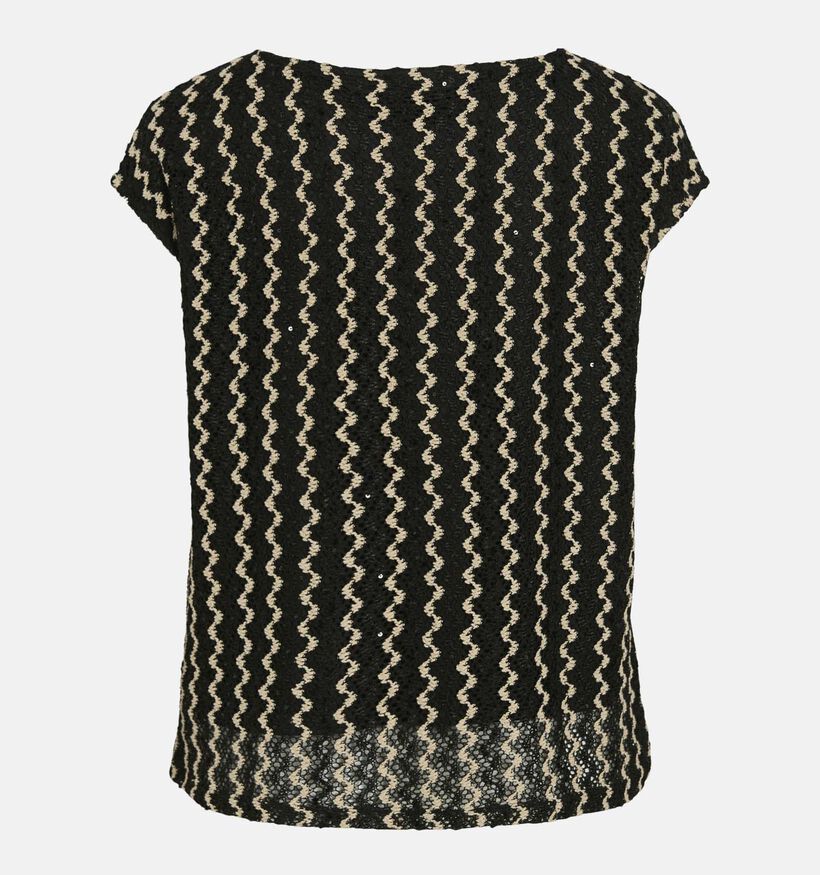 Vila Ellen Zwarte T-shirt met korte mouw voor dames (369495)