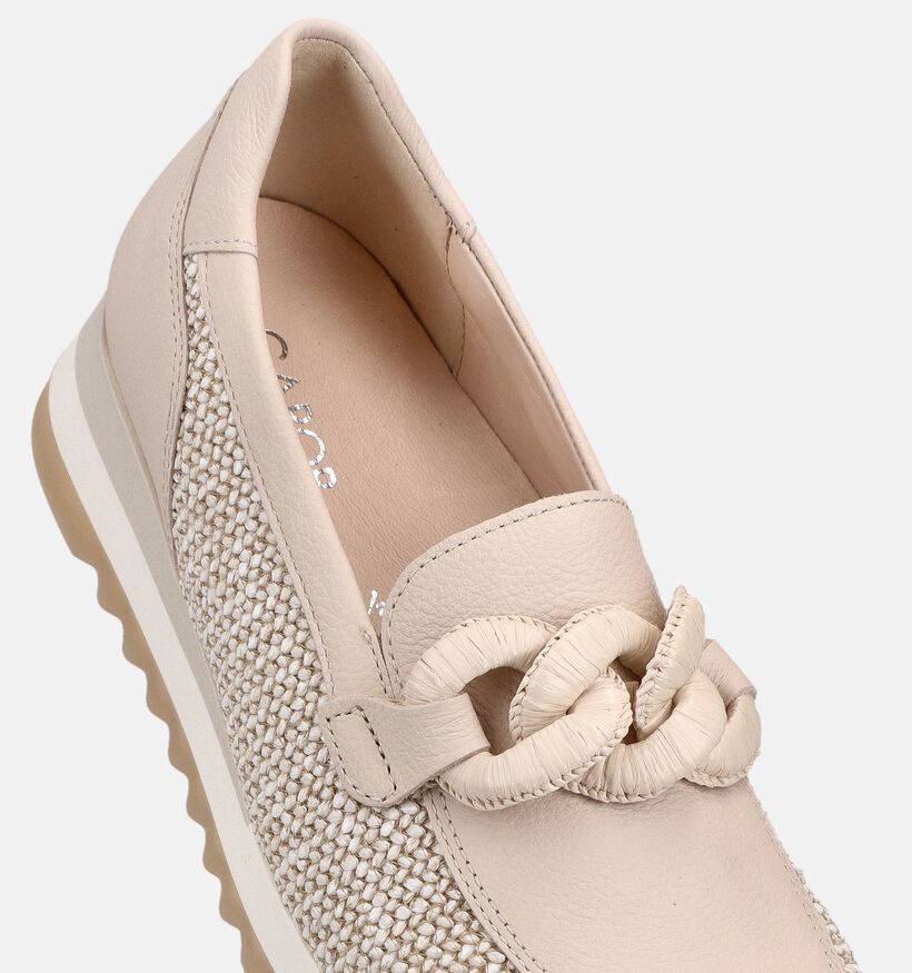 Gabor Best Fitting Mocassins en Beige pour femmes (371155) - pour semelles orthop&eacute;diques