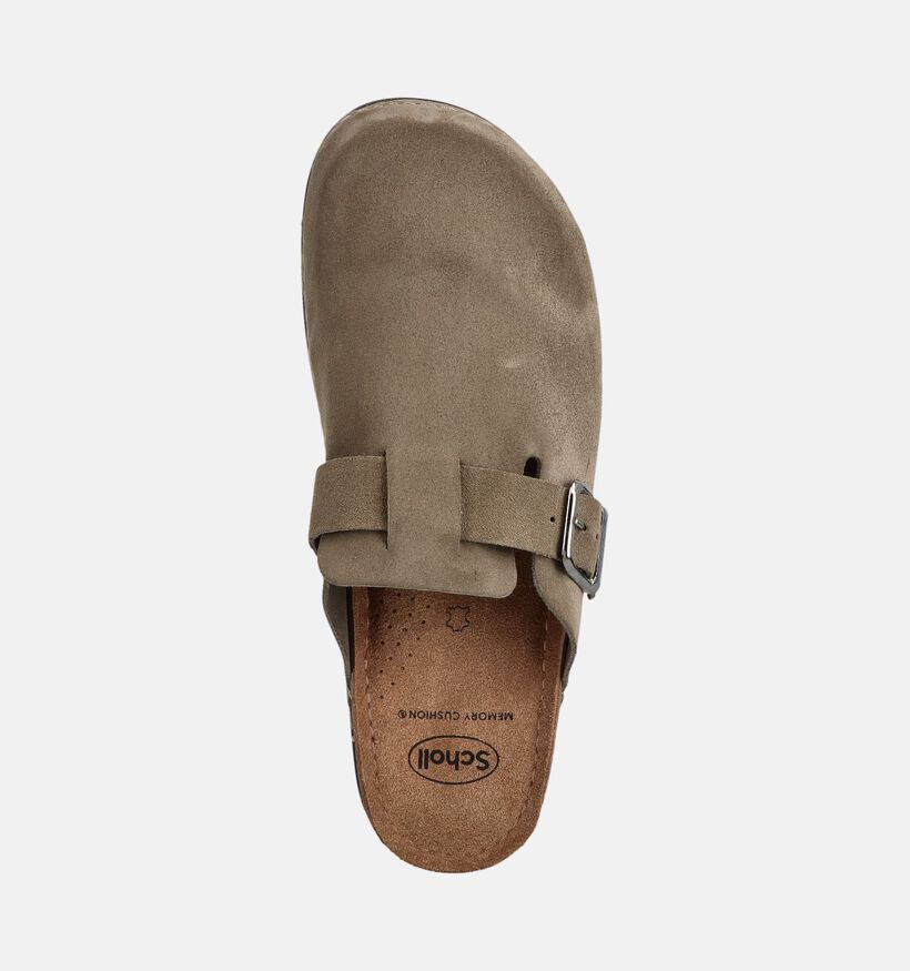 Scholl Bora Clog Sabots Kaki pour hommes (381873)