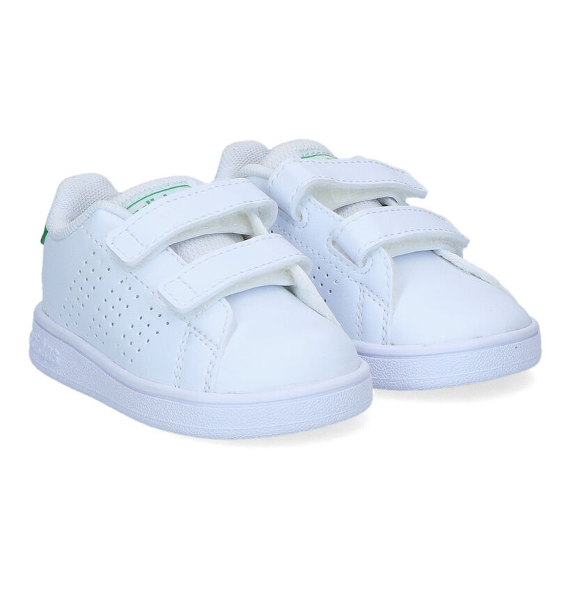 adidas Advantage Baskets en Blanc pour filles, garçons (350568) - pour semelles orthopédiques