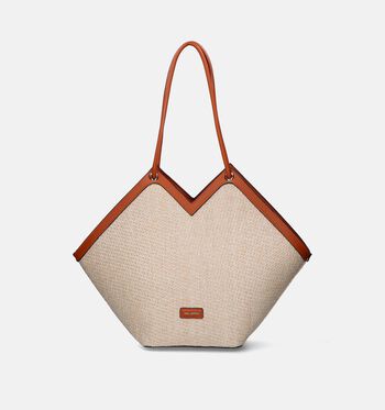 Schoudertas beige