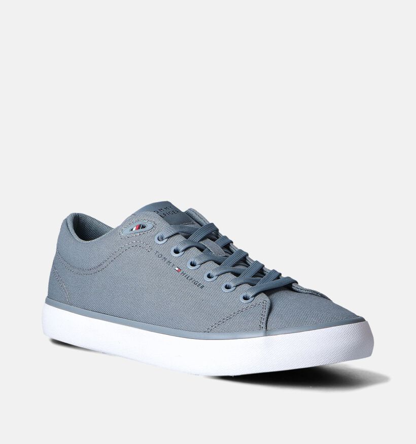 Tommy Hilfiger Grijze Canvas Veterschoenen voor heren (352834) - geschikt voor steunzolen