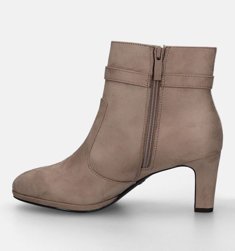 Tamaris Taupe Enkellaarsjes met hak voor dames (330524)