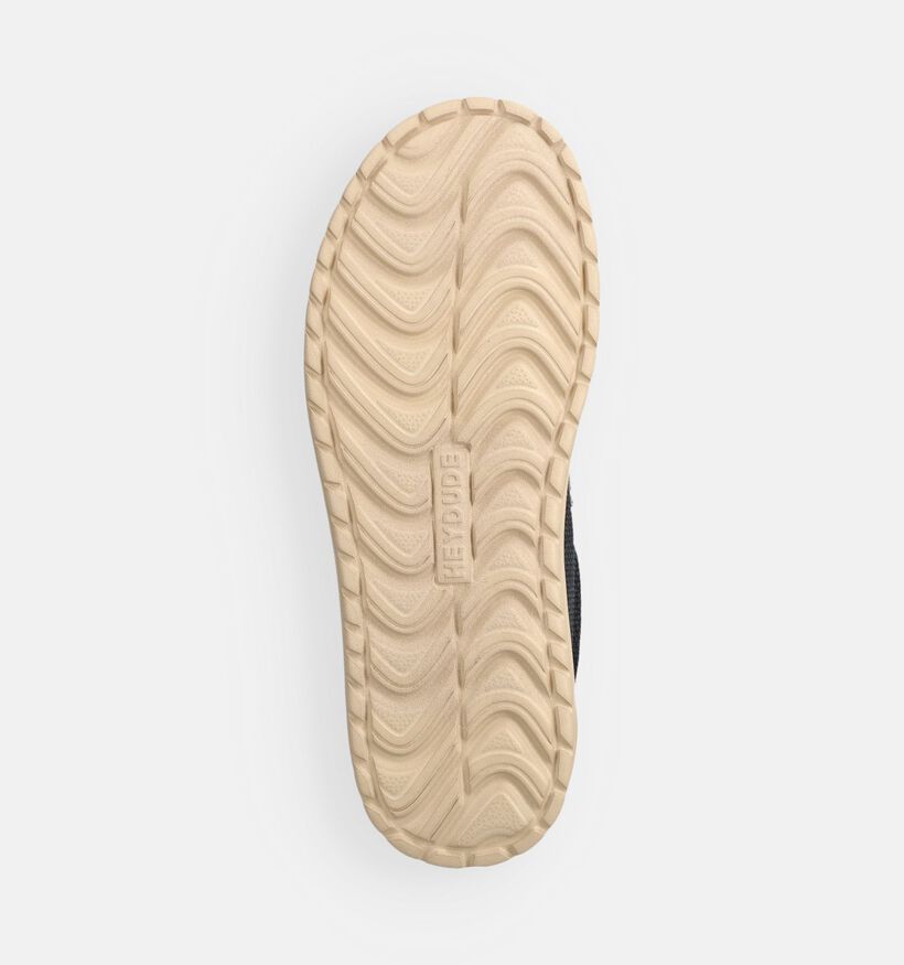 HEYDUDE Mikka Braided Chaussures &agrave; enfiler en Bleu fonc&eacute; pour hommes (370077) - pour semelles orthop&eacute;diques