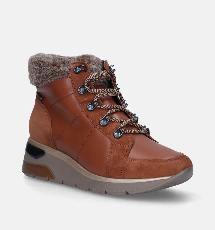 Mephisto Evodia Boots wedge en Cognac pour femmes (346073) - pour semelles orthopédiques
