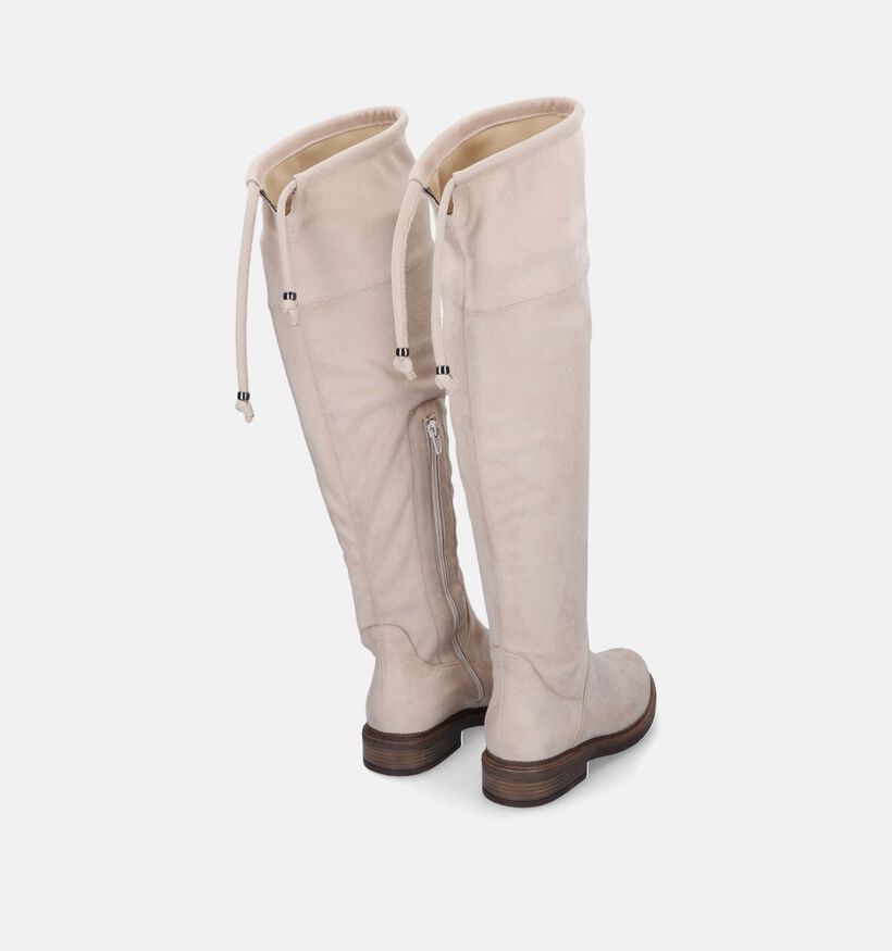 Gabor Beige Overknee Laarzen in velours (315159)