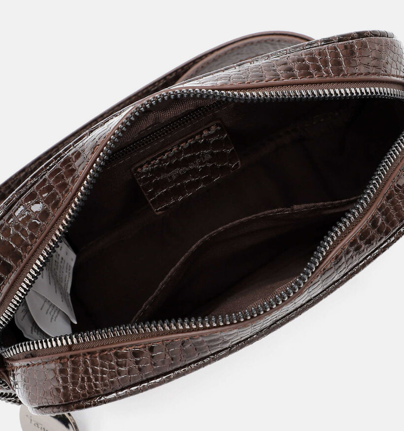 Tamaris Marina Snake Donkerbruine Crossbodytas voor dames (378745)