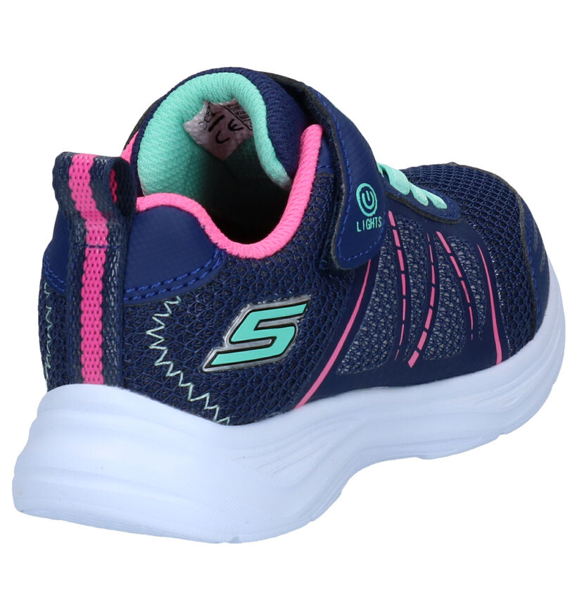 Skechers S Lights Blauwe Sneakers in kunstleer (277914)