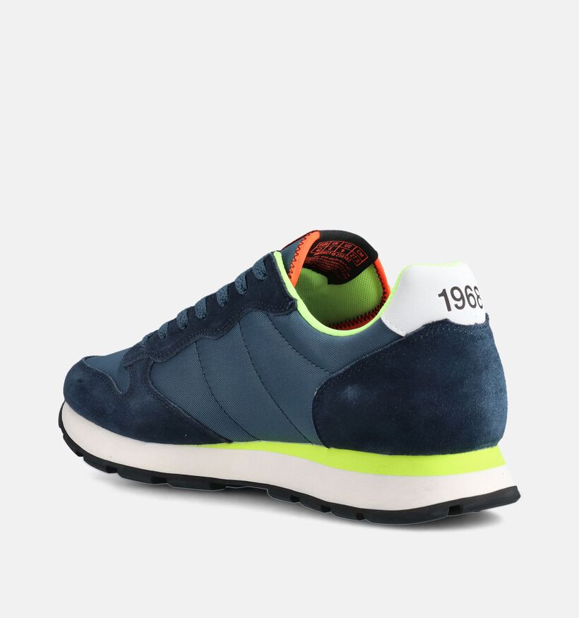 Sun68 Tom Fluo Donkerblauwe Sneakers voor heren (368803) - geschikt voor steunzolen