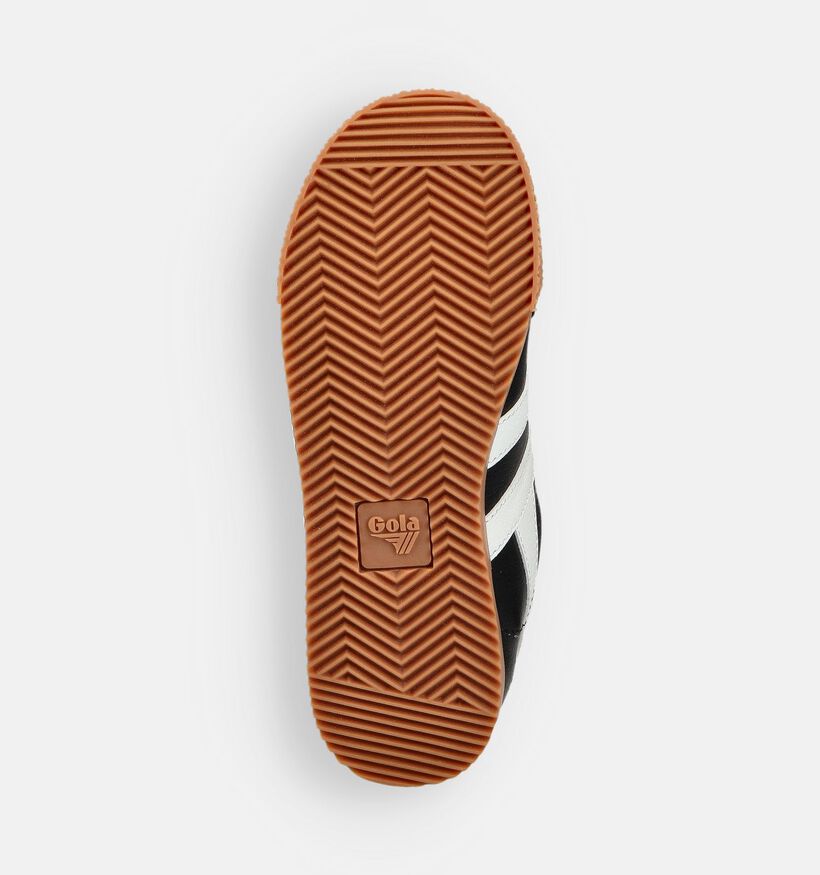 Gola Elan Leather Baskets en Noir pour garçons (360802) - pour semelles orthopédiques