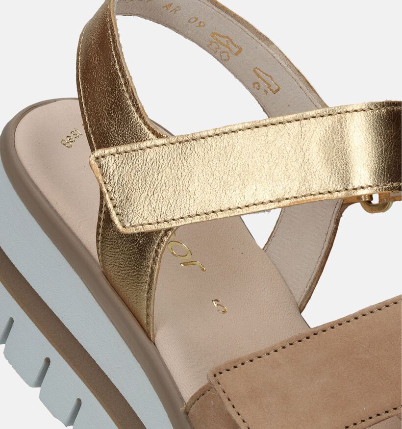 Gabor Best Fitting Sandales avec semelle plateforme en Or pour femmes (339514)