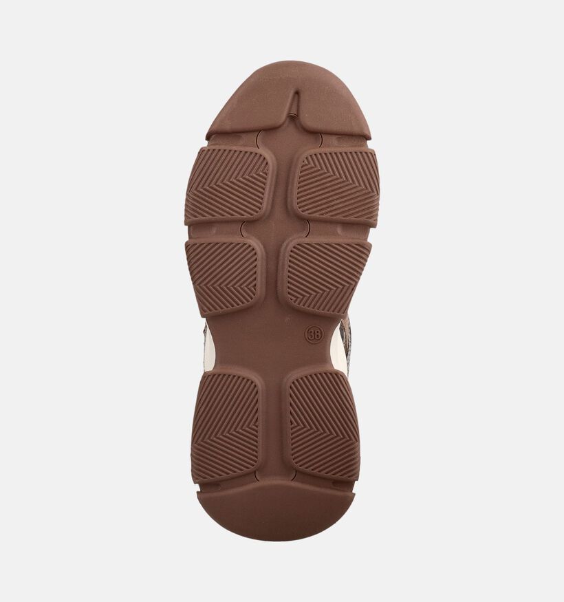 Posh by Poelman Donkerbruine Sneakers voor dames (378664) - geschikt voor steunzolen