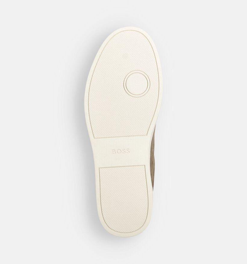 BOSS Kieran Tenn Kaki Veterschoenen voor heren (366461) - geschikt voor steunzolen