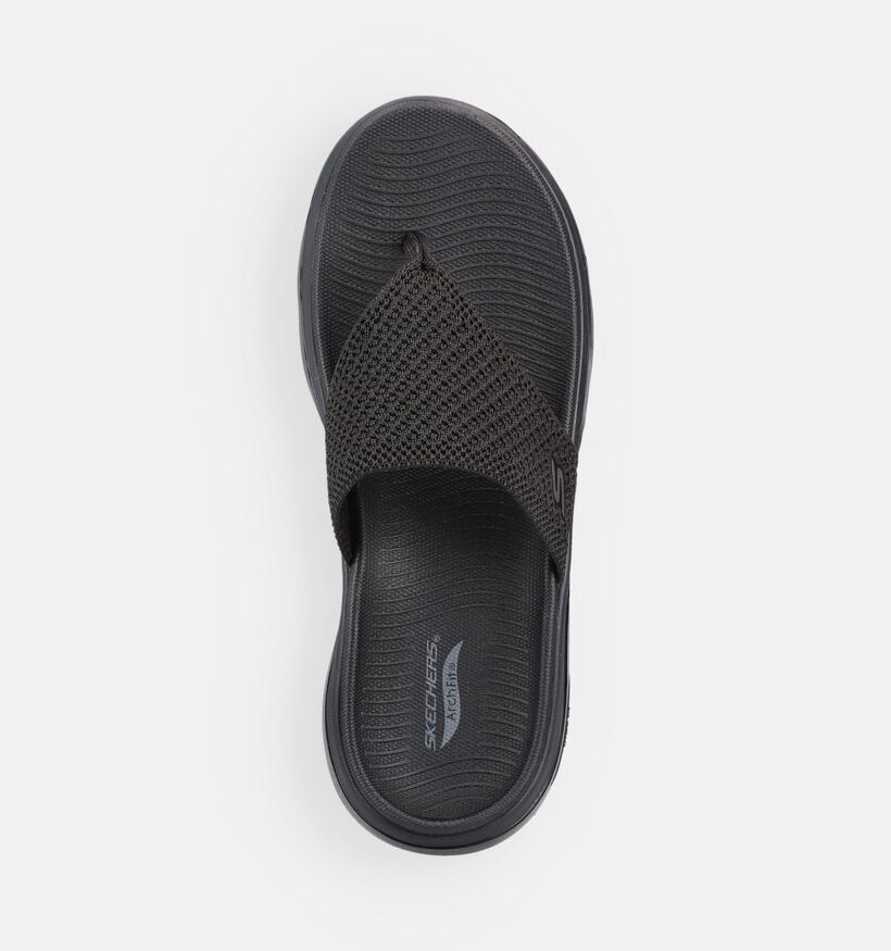 Skechers Go Walk Arch Fit Zwarte Slippers voor dames (371894)