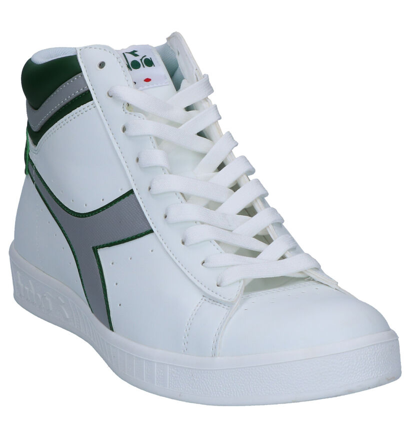 Diadora Game P High Witte Sneakers in kunstleer (267976)