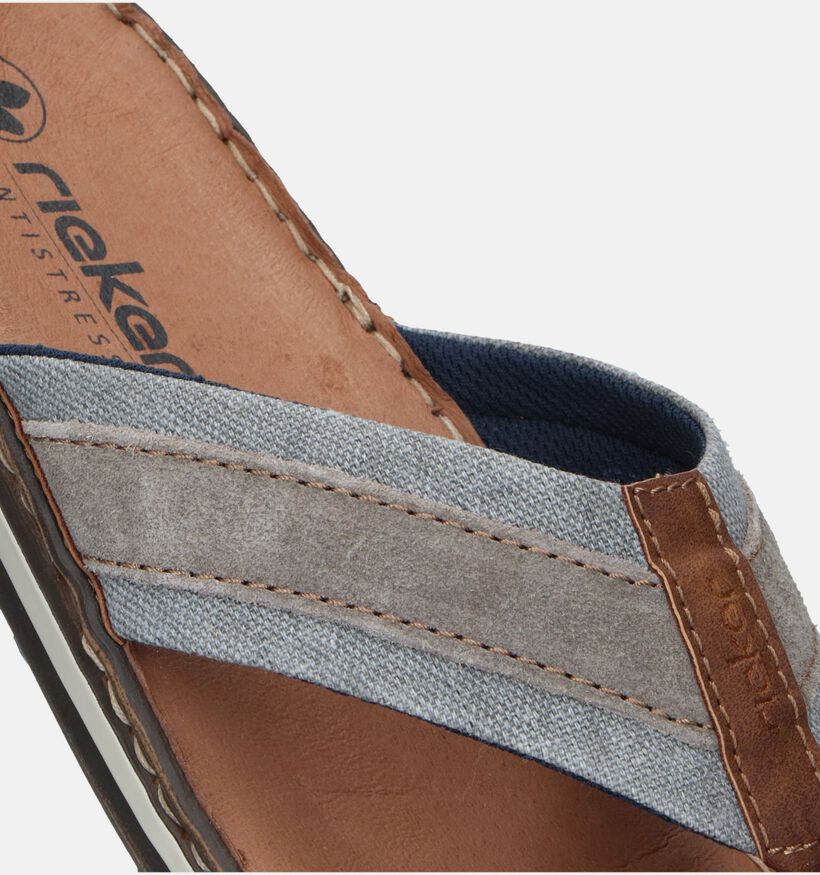 Rieker Grijze Teenslippers voor heren (339170)