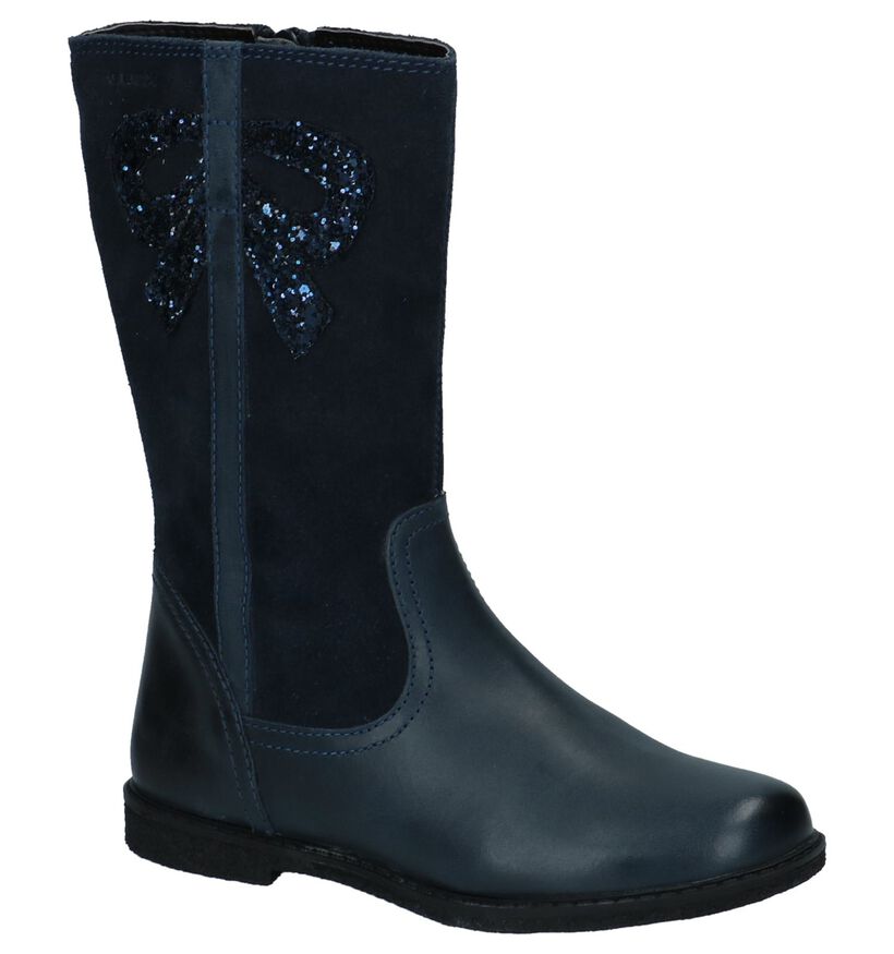 Geox Bottes hautes en Bleu foncé en cuir (223152)