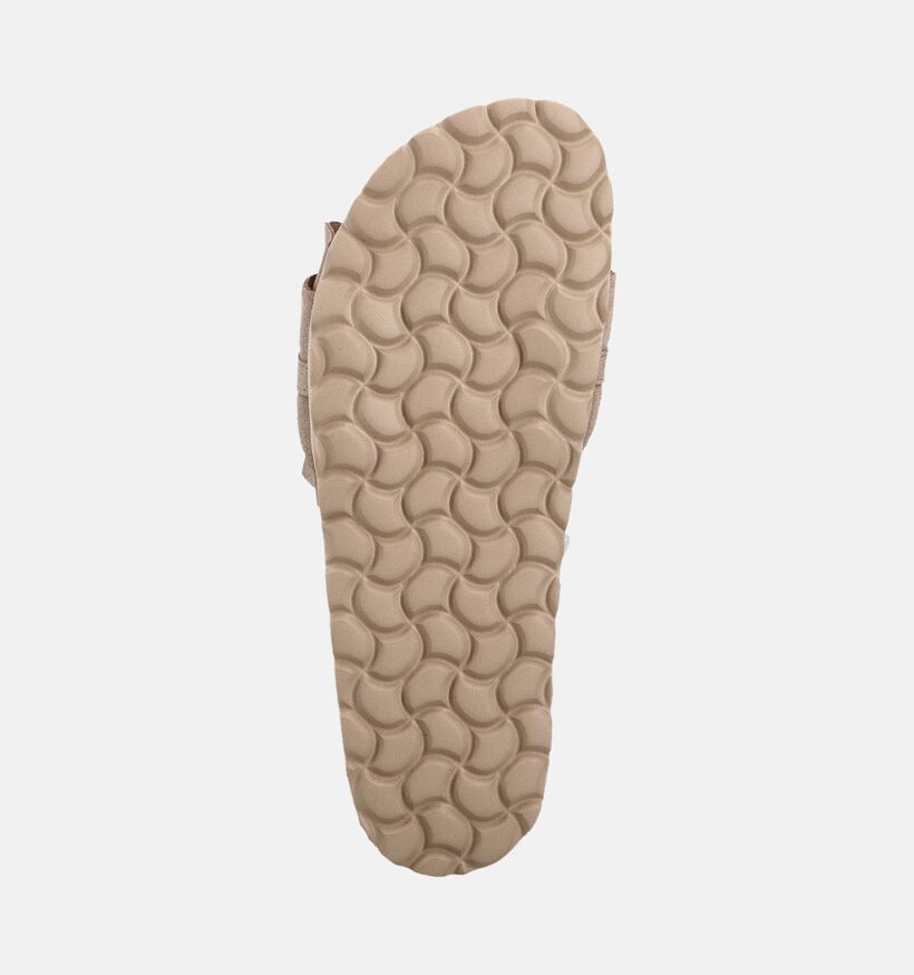 Verbenas Rocio Nu-pieds plates en Taupe pour femmes (357416)